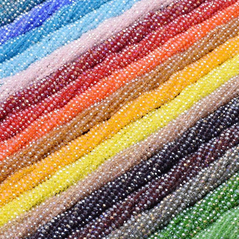 Glass Seed Beads 2Mm Jewelry Making - Xi Mạ AB Màu Trong Suốt