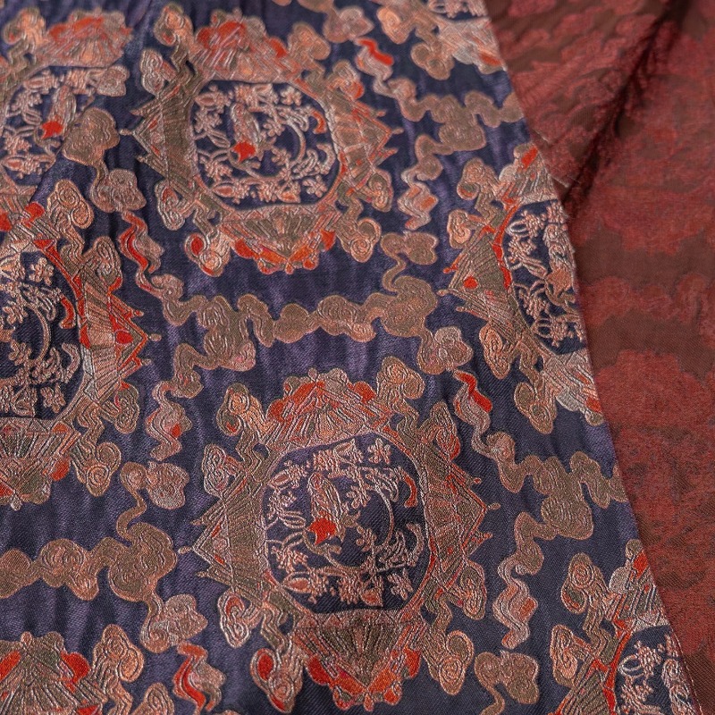 Purple Red Rayon Floral Jacqua - đánh giá và giá Sewing