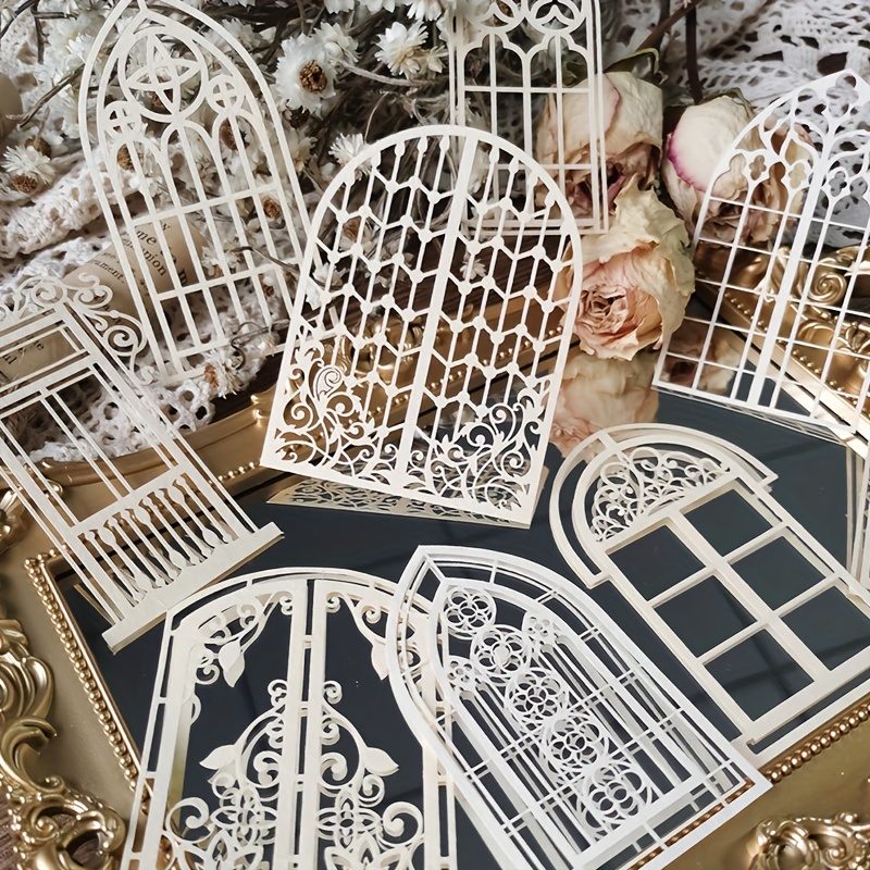 10 pcs Vintage Lace Hollow Mat - đánh giá và giá Vintage Junk Journal Scrapbooking Paper