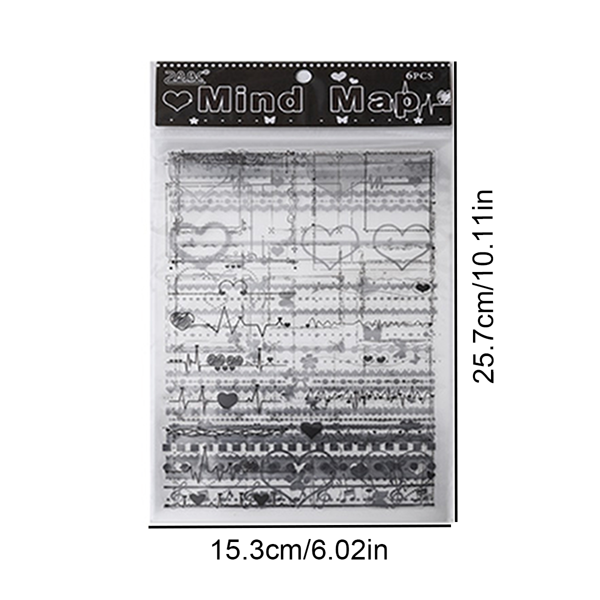 6pcs Black And White Movie-the - đánh giá và giá Scrapbooking