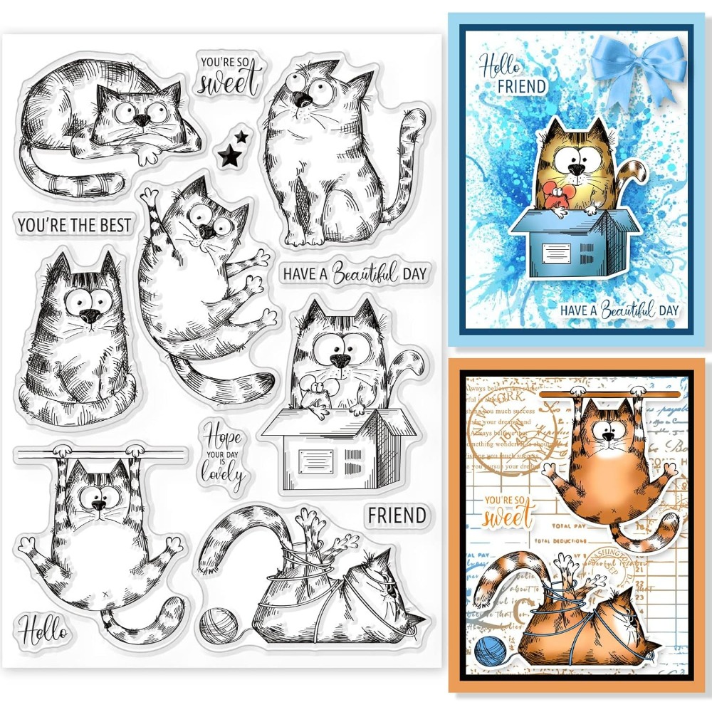 8.3x5.8in Cat Clear Stamps Lov - đánh giá và giá Clear Silicone Stamps For Card Making
