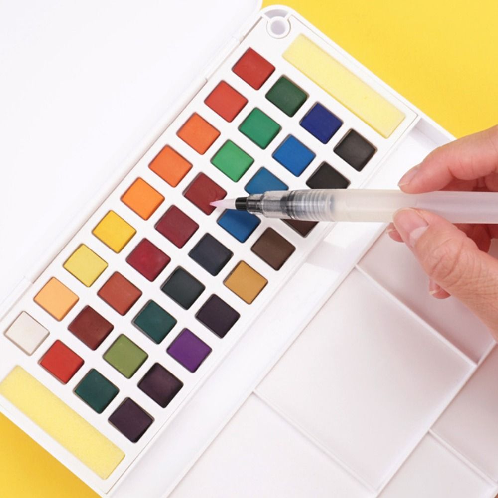 With Water Brush Pen Watercolo - đánh giá và giá Watercolor Paint Set Solid Pigment
