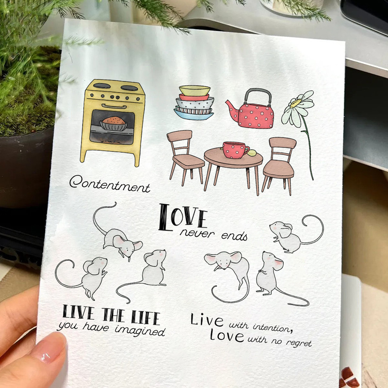 Suncraft Little Mouse & Kitche - đánh giá và giá Clear Silicone Stamps For Card Making