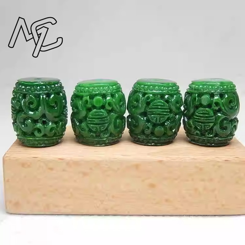 5pc Natural Green Jade Carving - đánh giá và giá Beading