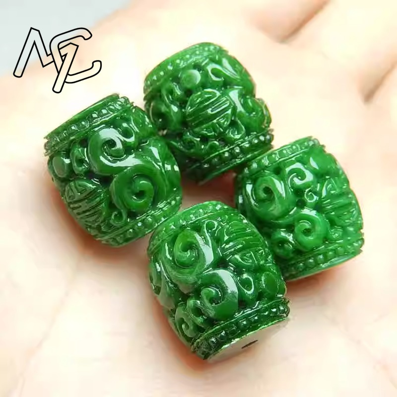5pc Natural Green Jade Carving - đánh giá và giá Beading