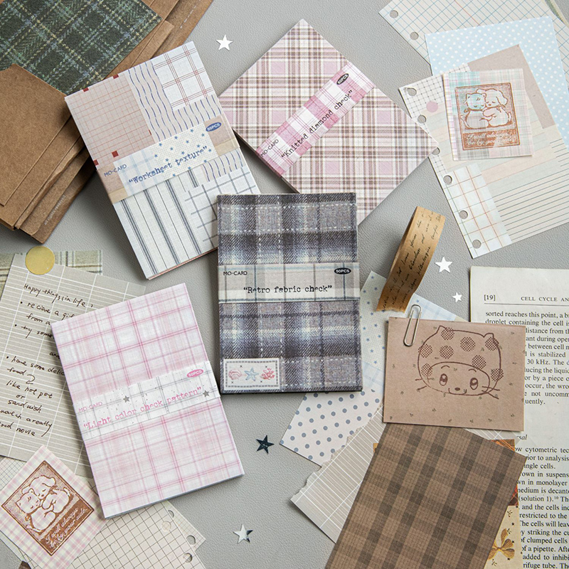 50pcs Creative Plaid Decor Scr - đánh giá và giá Vintage Junk Journal Scrapbooking Paper