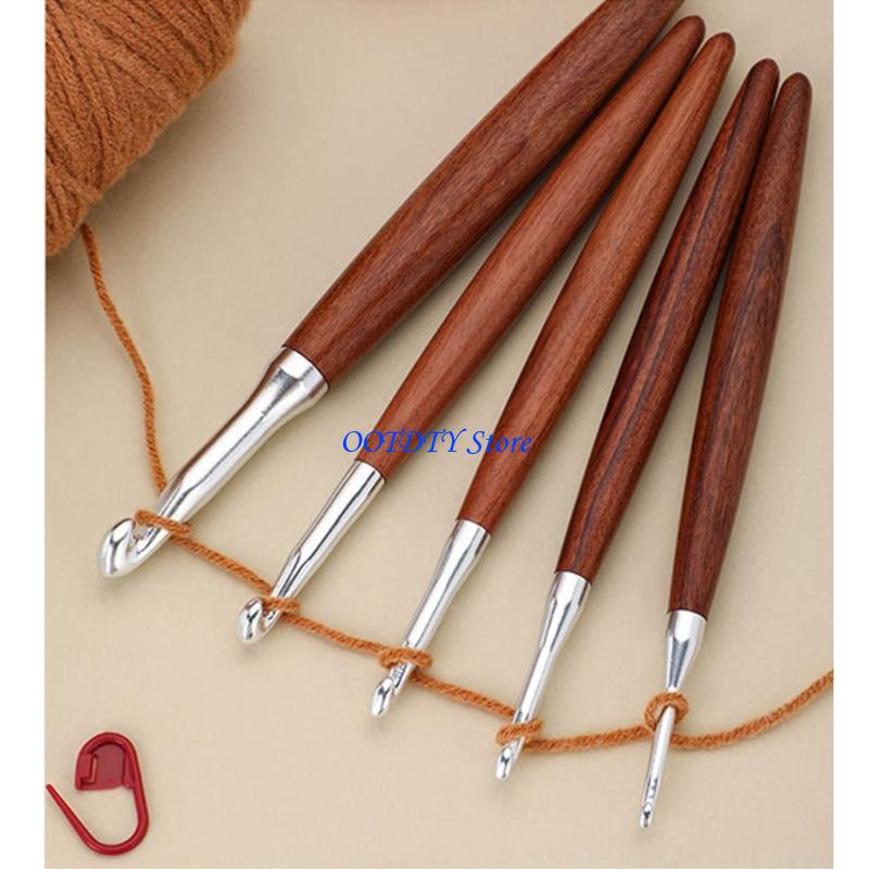 367A 8 Chiếc Công Thái Gỗ Cầm  - đánh giá và giá Wooden Crochet Hooks Ergonomic Handle