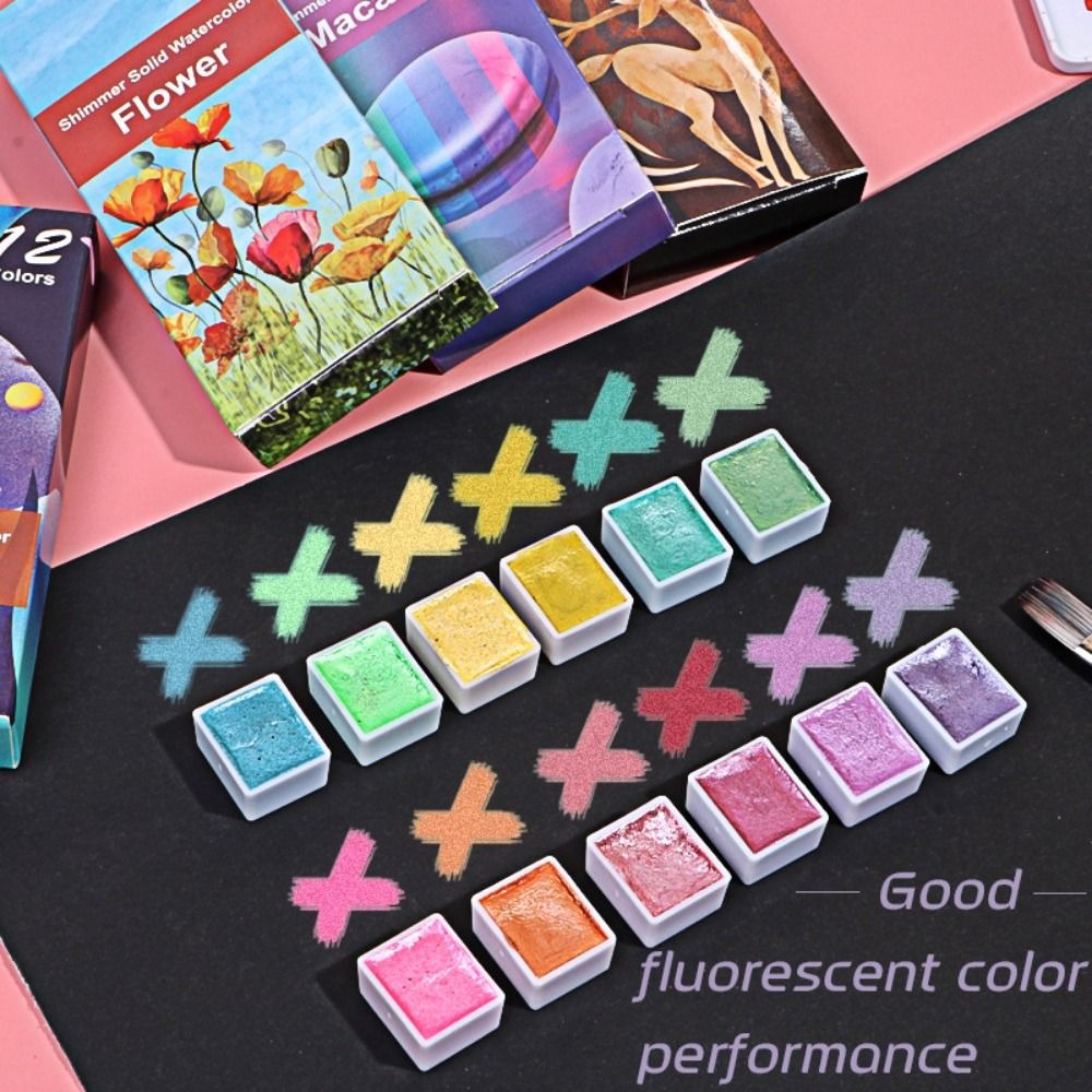 Portable Solid Watercolor Pain - đánh giá và giá Watercolor Paint Set Solid Pigment