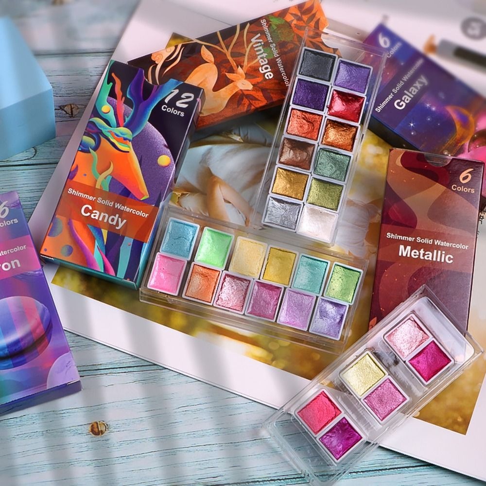 Portable Solid Watercolor Pain - đánh giá và giá Watercolor Paint Set Solid Pigment