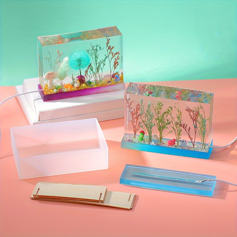 6Pcs Rectangle Silicone Mold S - đánh giá và giá Silicone Epoxy Resin Molds Set