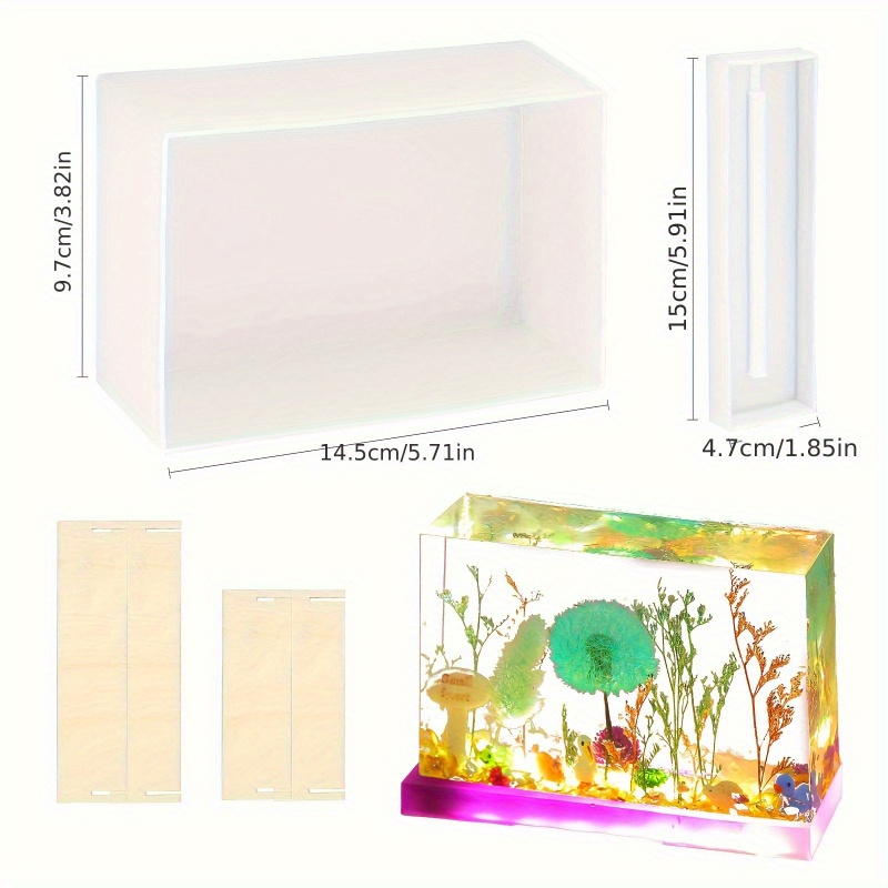6Pcs Rectangle Silicone Mold S - đánh giá và giá Silicone Epoxy Resin Molds Set