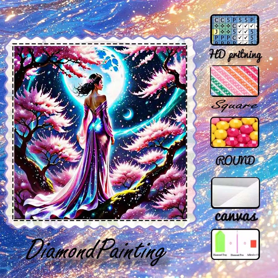 1 piece 5D DIY flocking cloth, - đánh giá và giá 5D Diamond Painting Kit Full Drill