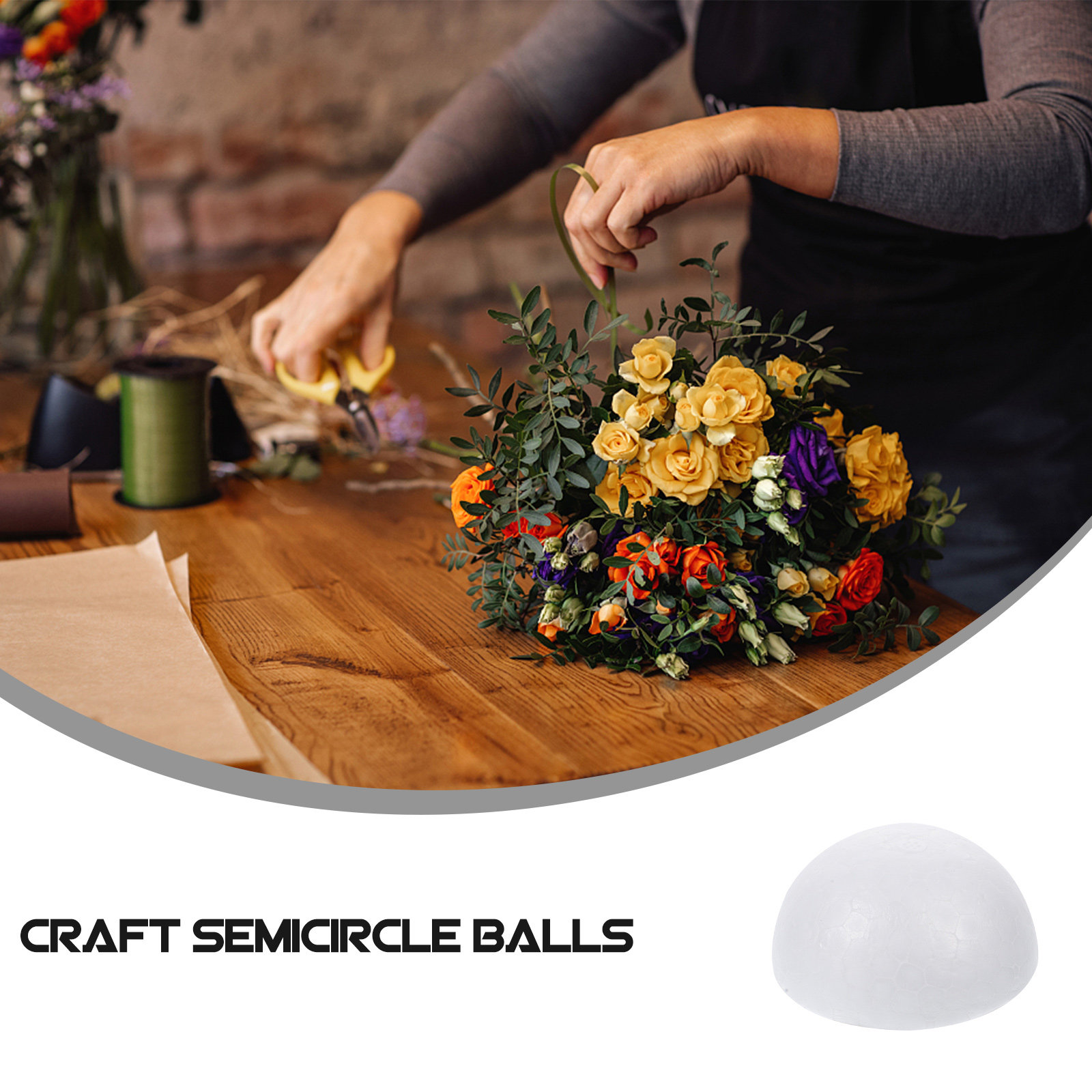 50Pcs White Foam Half Balls 5. - đánh giá và giá Painting Supplies