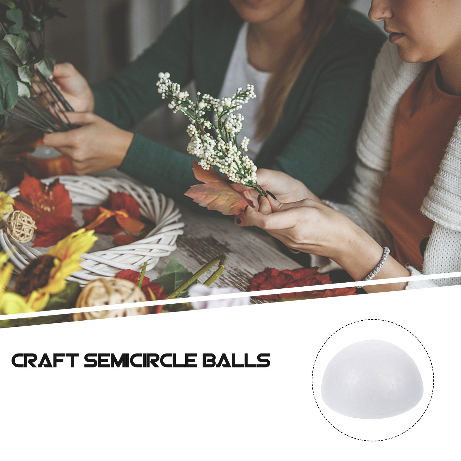 50Pcs White Foam Half Balls 5. - đánh giá và giá Painting Supplies
