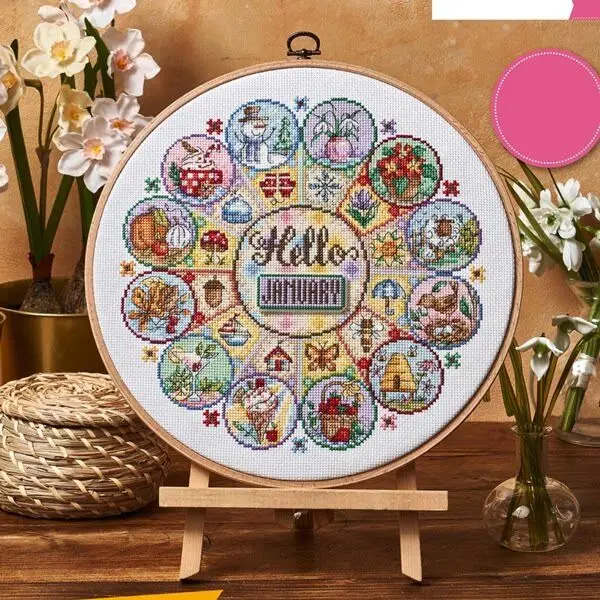 [CC4270 - Happy Year]  DIY Sta - đánh giá và giá Cross Stitch Stamped Kits Beginners