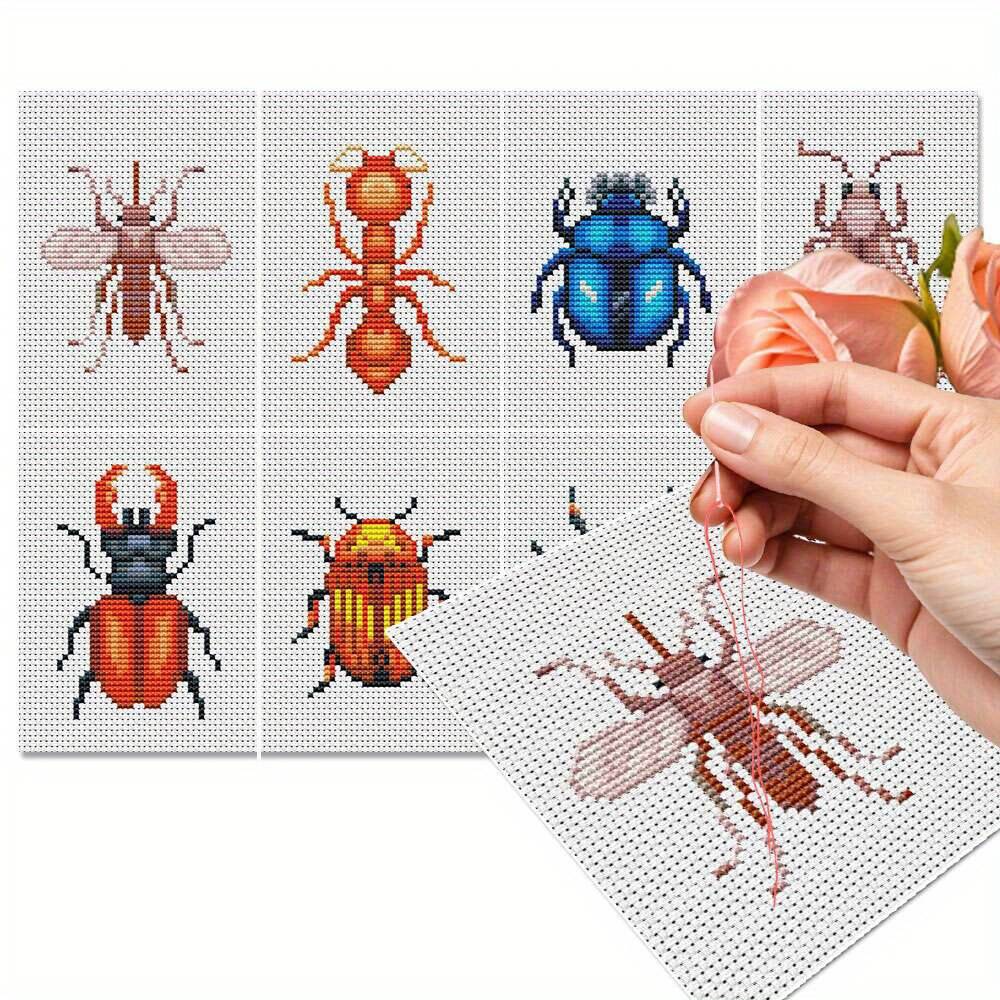 8Pcs Insect Cross Stitch Embro - đánh giá và giá Cotton Embroidery Thread Skeins