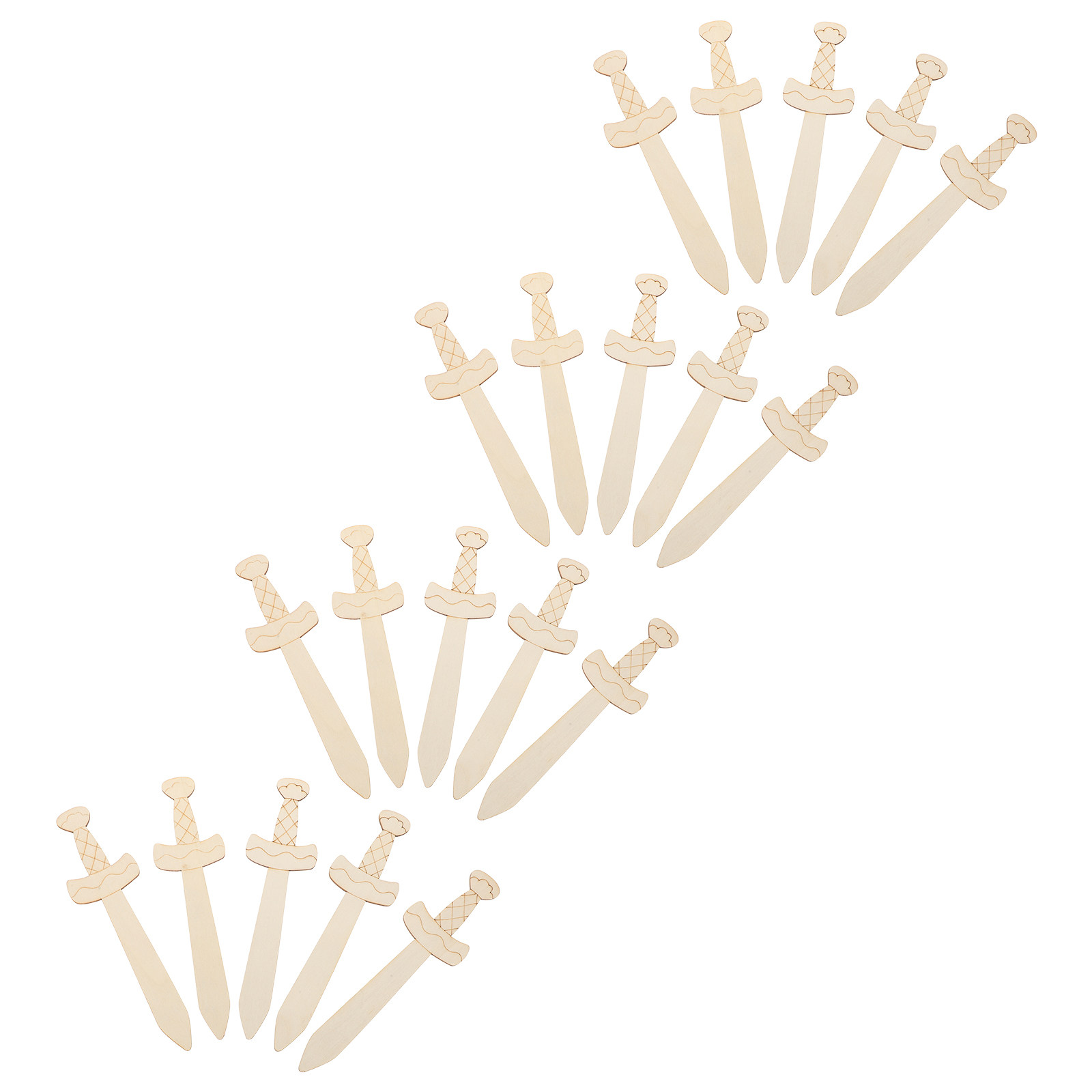 20Pcs Wooden Swords to Decorat - đánh giá và giá Painting Supplies