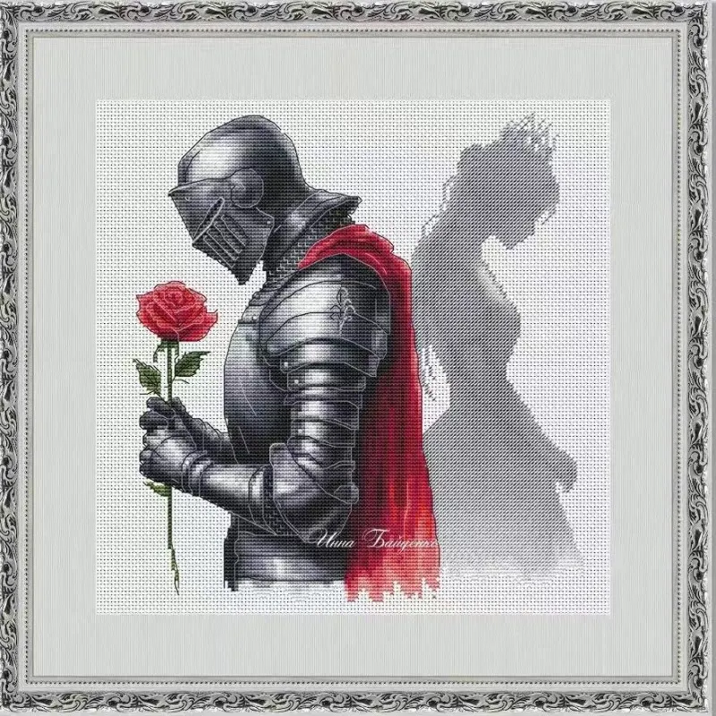 [[CC4971 - Knight in Love] DIY - đánh giá và giá Cross Stitch Stamped Kits Beginners