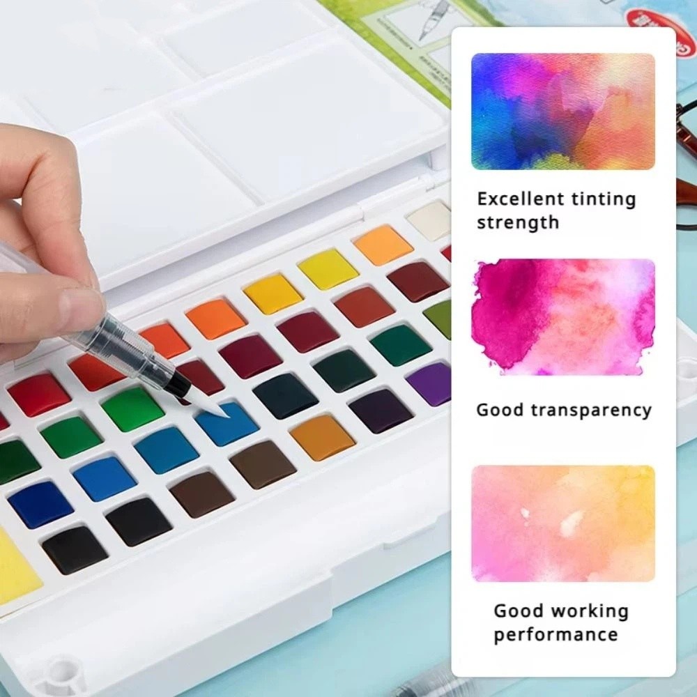 12/18/24/36 Colors Solid Water - đánh giá và giá Watercolor Paint Set Solid Pigment