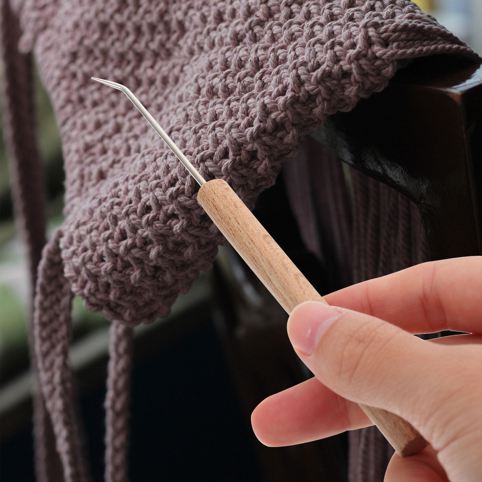 1Pcs Exquisite Ergonomic Croch - đánh giá và giá Wooden Crochet Hooks Ergonomic Handle
