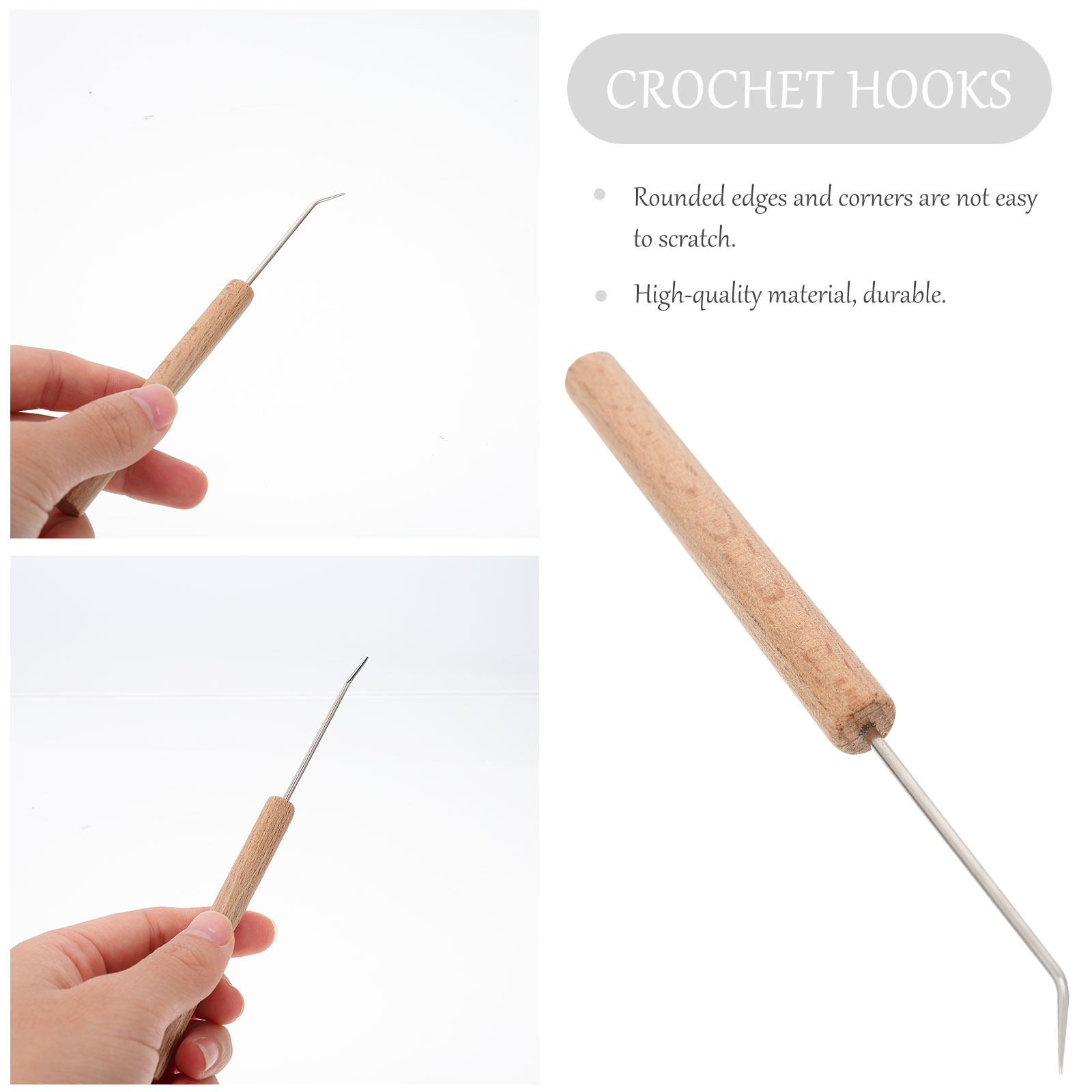 1Pcs Exquisite Ergonomic Croch - đánh giá và giá Wooden Crochet Hooks Ergonomic Handle
