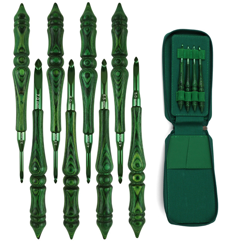 8Pcs 3.0-7.0mm Crochet Hook Se - đánh giá và giá Wooden Crochet Hooks Ergonomic Handle