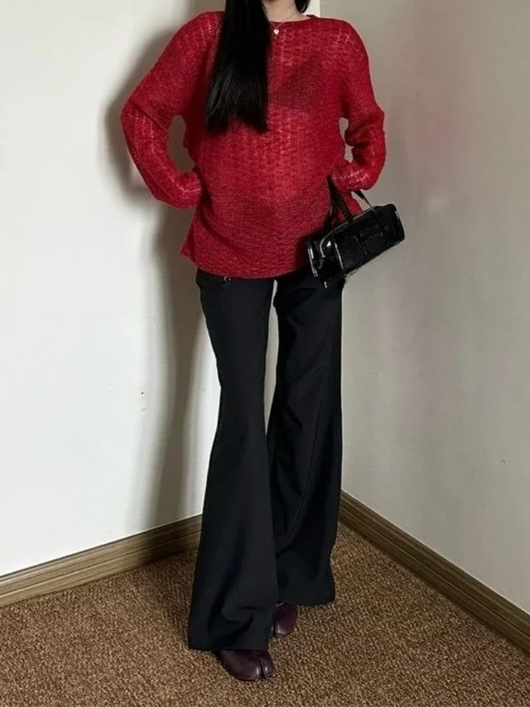 Y2K See-Through Knitted Women' - đánh giá và giá Embroidery