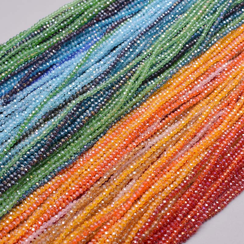 Xi Mạ AB Màu Trong Suốt Sáng B - đánh giá và giá Glass Seed Beads 2Mm Jewelry Making